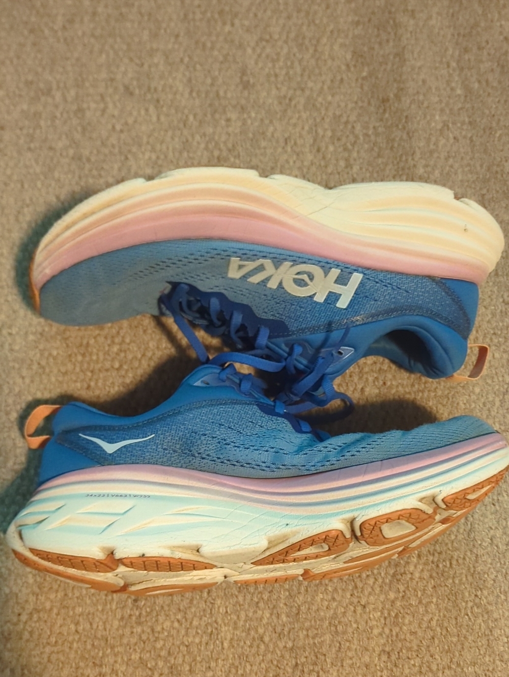 Women's Hoka One One Biondi 8 Size 10 D Width Blue/Pink - Picture 3 of 8